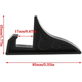 AYLIFU 4 PCS Plaque Stand Black Plastic Display Stand Plate Holder Small Picture Frame Holder for Display Card Holder Photo Collection Pictures