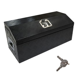 RainMan S 30 Inch Black Aluminum Tool Box with Lock and Key Replacement for ATV Storage Truck Pickup RV