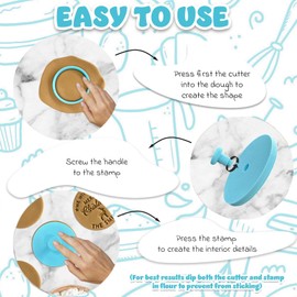 Flower Cookie Cutter and Stamp Set – 5 Piece Baking Set – Moose Goods – Easy to Use, Food Safe, Eco-Friendly – Perfect for Kids, Bakers, Spring Parties, Wedding & Garden Theme Desserts