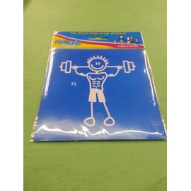 My Family Car Stickers ~ Sticker FATHER/DAD LIFTING WEIGHTS (F3)