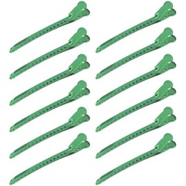 Pinzas de Peluquería Verdes 12 Piezas de Acero Inoxidable para Barbería No se Deforman Oxidan, para Teñido y Rizado, Uso en Salones y Barberías Color Aleatorio