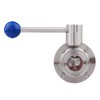 DERNORD Sanitary Butterfly Valve with Pull Handle Stainless Steel 304