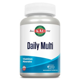 KAL Daily Multi Multivitamínico Hombre y Mujere con Complejo B, Vitamina E, Vitamina D y Zinc - 19 Vitaminas y Minerales Más Superalimentos de...     