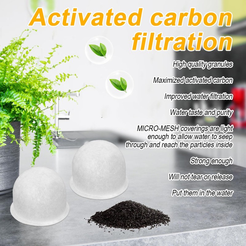 8pcs Water Filter Pods for Wolf Gourmet Coffee Maker System,