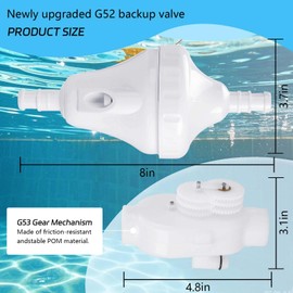 Upgraded G52 Backup Valve Kit Replacement for Polaris Pool Cleaner Parts，Compatible with Polaris 180, 280, 380, 480, 3900 Pool Cleaner,The Valve Body has Been Reinforced Prevent Cracks Longer Lifespan