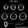 Seiya International, Men’s & Women’s Hoop Earrings, 5 Rings, Set
