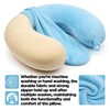 Xelsluthe 2 Pack Neck Pillow Covers with Zipper, Reusable Travel
