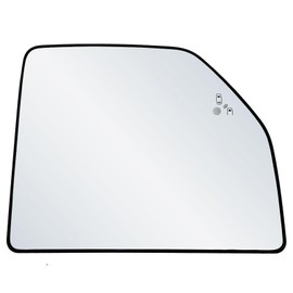 Passenger Side Mirror Glass Assembly With Plastic Backing Plate Heated Compatible with 2015-2020 Ford F150, 2017-2022 F250, 2017-2019 F350 (Blind Spot Detection System) BSD