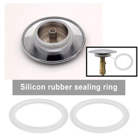 ECSiNG 10PCS O-Rings Bath Plug Seal Ring Transparent Silicone Sealing Gasket Pop Up Basin Waste Seal for Push-Up Pop Up Sink Drain Plug Basin Plug 34mm ID 43mm OD