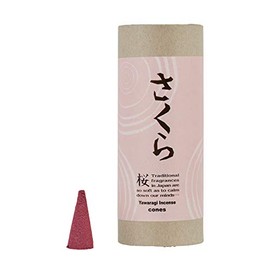 Global Product Planning Japanese Incense Cones Sakura 10 Tablets (Cone Type Incense)