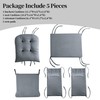 HOMBYS Glider Rocker Replacement Cushions 5 PCS with Storage Side