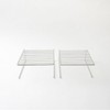 JAJU stainless steel wire dish organizer 2pcs, silver_FRFR / 자주