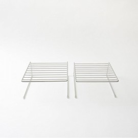 JAJU stainless steel wire dish organizer 2pcs, silver_FRFR / 자주 JAJU 스텐 와이어 접시 정리대 2개, 실버실버_FRFR