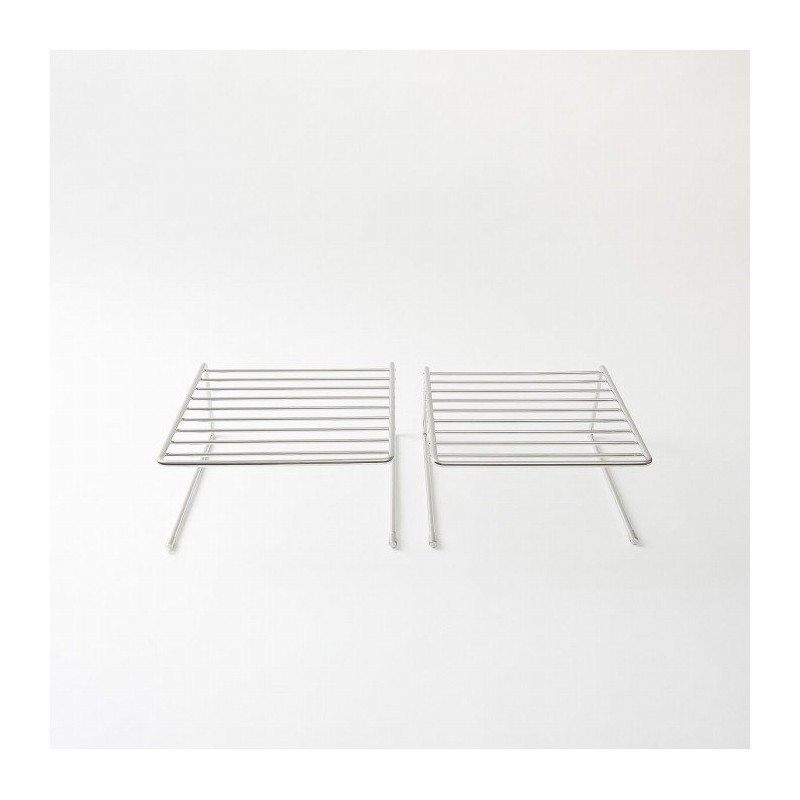 JAJU stainless steel wire dish organizer 2pcs, silver_FRFR / 자주