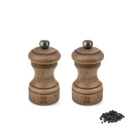 Peugeot Bistro Antique DUO 4 inch, Distressed Beechwood Salt and Pepper Mill Set