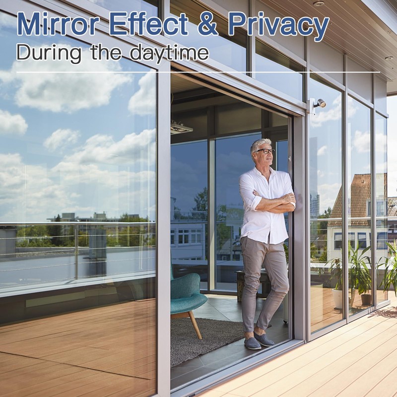 Haton Window Privacy Film One Way Window Tint for Home,