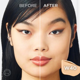 L'Oreal Paris Infallible Skin Ink 2-in-1 Foundation Concealer Hybrid Face Makeup, up to 48HR Transfer-Resistant with Buildable Light to Full Coverage, 40 Warm