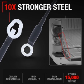 Tailgate Cable Compatible with 2004-2006 Toyota Tundra - OEM Replacement 65770-0C040, 65770-0C050, Left & Right