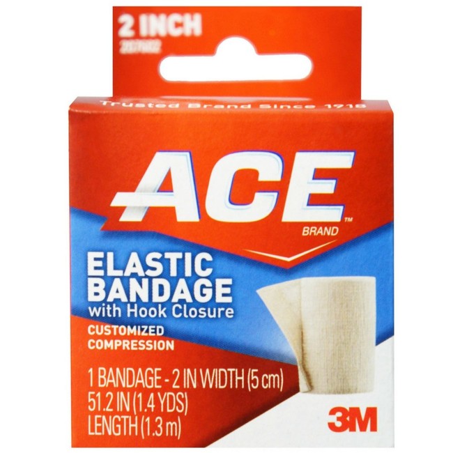 ACE Elastic Bandage With Hook Closure 2 Inches 1 Each (Pack of 2)
