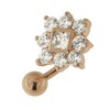 3 Micron 18K Rose Gold Plated Clear CZ Stone Square
