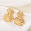 RAUCHBE Gold Shell Dangle Earrings for Women Seashell Drop Earrings