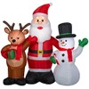 Gemmy 4.5' Airblown Inflatable Santa and Friends Scene