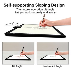 Mlife A4 Rechargeable Light Pad with 3 Colors Temperature,Built in Battery Light Box,Stepless Brightness,Rechargeable LED Ultimate Light Board for Tracing, Diamond Art Painting, Sketching