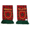 Marruecos - Bufanda de punto de fútbol, rojo, verde, dorado