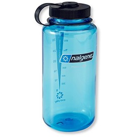Nalgene Wide Mouth Water Bottle, Blue, 32 oz