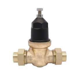 Water Pressure Reducing Valve Double Union Brass Stainless Steel Strainer Threaded (1 1/4)