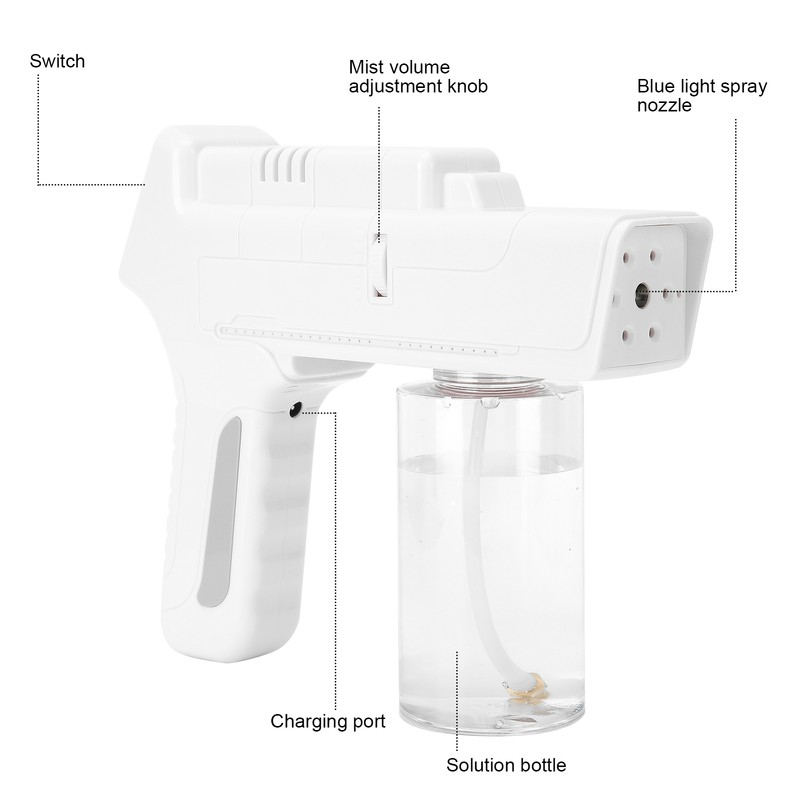 Handheld Blue Light Nano Sprayer Adjustable Wireless Nano Cleaning Spray