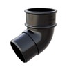Black Round Downpipe 112.5 Degree Offset Bend, Freeflow Rain Water