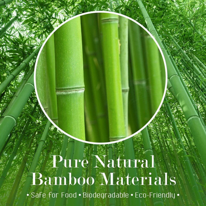 Minisland Premium 7 Inch Bamboo Skewers 5mm Thick Long Semi-point