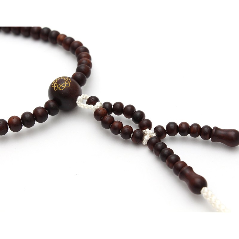 Soka Gakkai Prayer Beads, Natural Pure Rosewood, High Class Tuft,