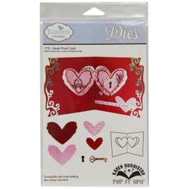 Elizabeth Craft Designs Pop It Up Metal Dies by Karen Burniston, Heart Pivot Card
