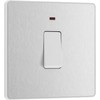 BG Electrical Single Wall Switch with LED Power Indicator, Double