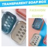 KOLZEMV Foamie Soap Box Travel Waterproof Soap Box with Drain