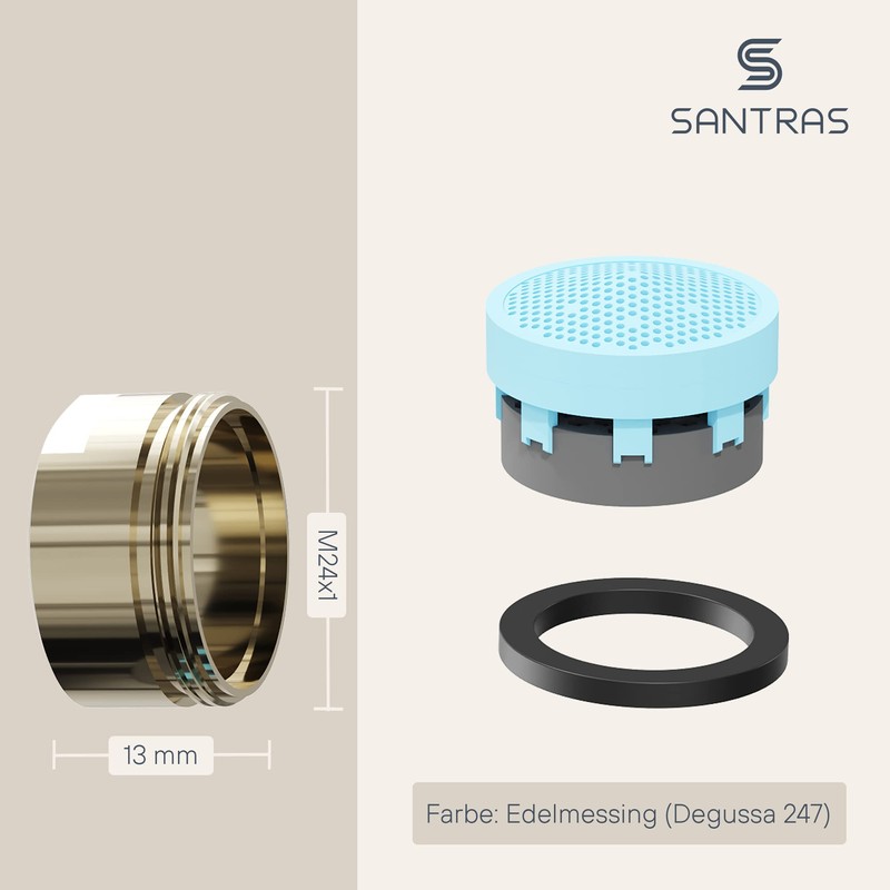 SANTRAS® M24 x 1 Aerator for Any Standard Tap with