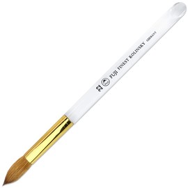 Fuji Brand Kolinsky Hair Professional Clear Acrylic Nail Brush Oval Crimped Shape - Size #22