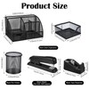 Black Desk Organizer and Accessories, Black Desk Asccessories Office Supply