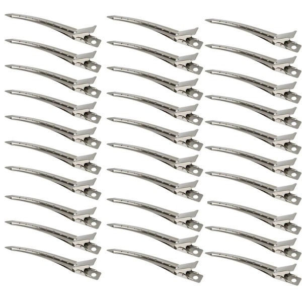 30 Pack Duck Bill Hair Clips Rustproof Metal Curl Clips