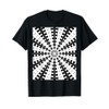 Starlight Beam With Dovetail Pattern Black On White T-Shirt