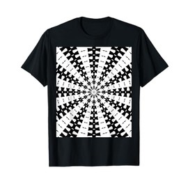 Starlight Beam With Dovetail Pattern Black On White T-Shirt