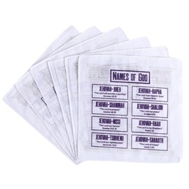 Swanson Christian Products Prayers in My Pocket Cloth (Pack of 6) Prayer Cloth 8x8 Prayer Cloths for Anointing Prayer Pocket Prayer Cloths (Names of GOD) Prayer Cloth for Christians
