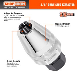 Shop Iron 16023 3/8" Drive Damaged Bolt and Stud Extractor | Works on 1/4-Inch to 1/2-Inch Studs