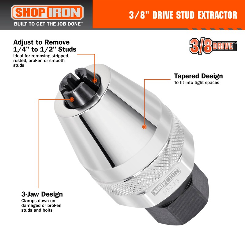 Shop Iron 16023 3/8" Drive Damaged Bolt and Stud Extractor