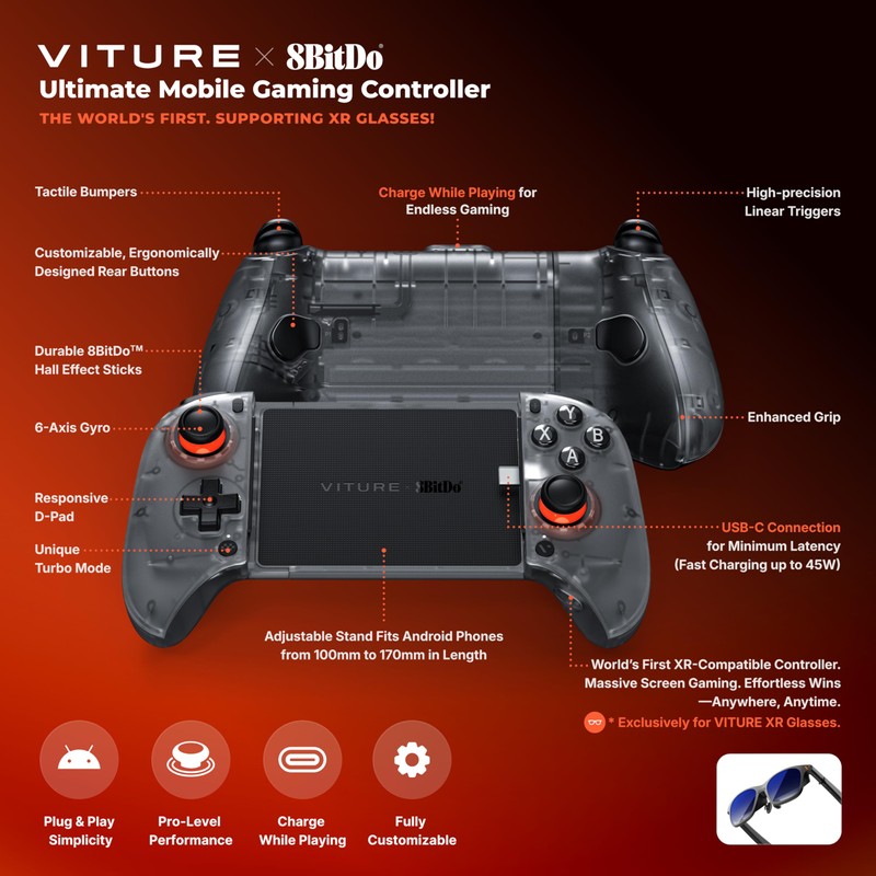 VITURE x 8BitDo Ultimate Mobile Gaming Controller – World’s First