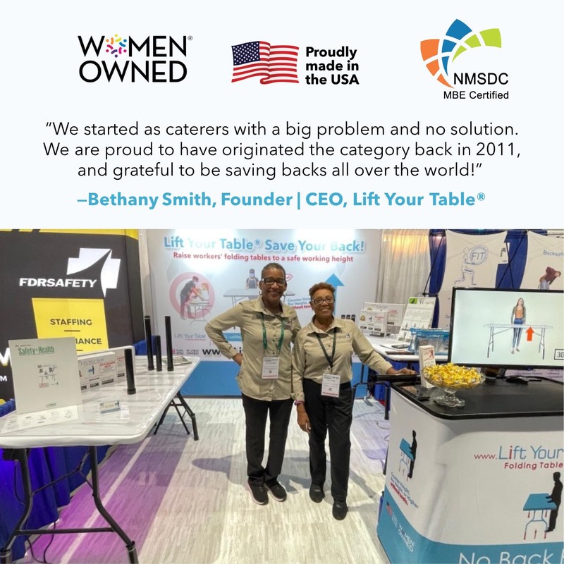 Lift Your Table® Folding Table Risers - Counter Height (Movable