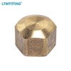 LTWFITTING 3/8-Inch Brass Compression Cap Stop Valve Cap,Brass Compression Fitting(Pack
