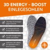 Active Energy Insole with Cleanfeet Technology, 100% Natural (39-41)